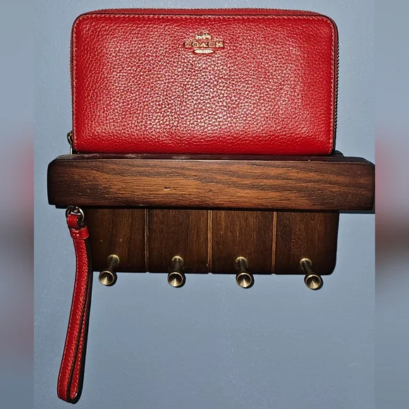 Coach Red Leather Clutch - Picture 2 of 6